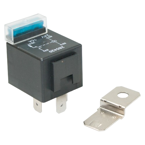 Mini Relay Compatible with Lucas with 15A Blade Fuse, OE Ref - SRB 532, Open Contact, 24v, CCL - 02-026