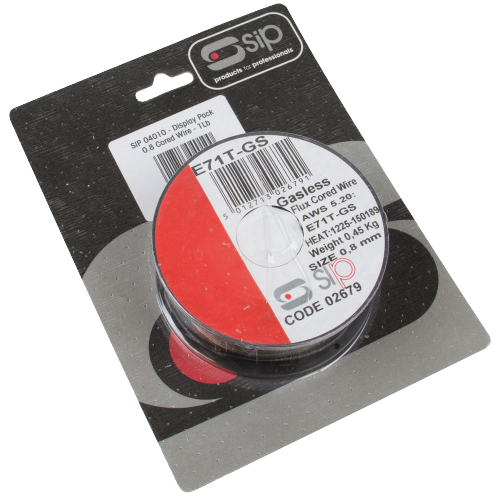 Welding Flux-Cored Wire Pack 0.45kg x 0.8mm, 04010, SIP
