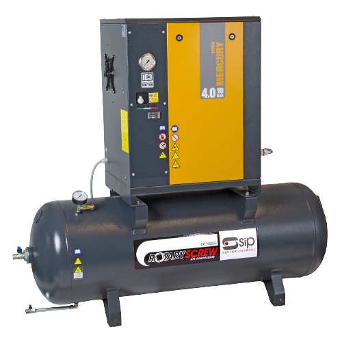SIP 05374 Mercury Mech4.0-10-200 Screw Compressor, Tank Capacity - 200 Litre, Max. Air Pressure - 10 Bar