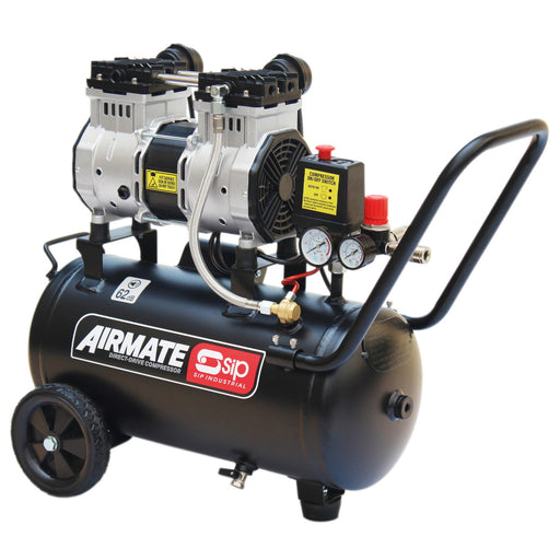 SIP 05478 DD 2hp 24ltr Low Noise Oil-Free Direct Drive Compressor, Motor Power - 2238 W, Air Pressure - 8 Bar