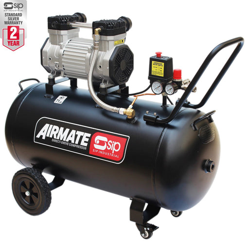 SIP 05481 DD Low Noise Oil-Free Direct Drive Compressor, Motor Power - 2238 W, Max. Air Pressure - 8 Bar, Re-Boxed, Grade A, 24 Months Warranty