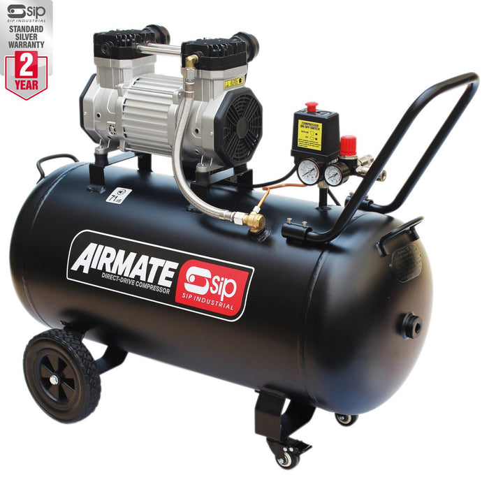 SIP 05481 DD Low Noise Oil-Free Direct Drive Compressor, Motor Power - 2238 W, Max. Air Pressure - 8 Bar, Re-Boxed, Grade A, 24 Months Warranty