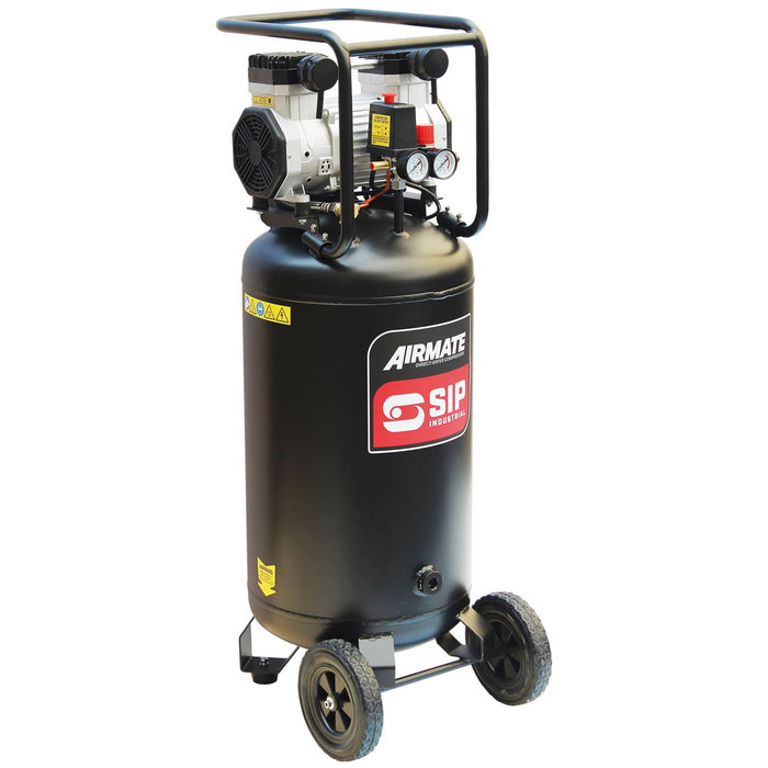 SIP 05484 DD 3hp 100ltr Low Noise Oil-Free Vertical Direct Drive Compressor, Motor Power - 2238W, Air Pressure - 8 Bar, Re-Boxed, Grade A, 24 Months Warranty