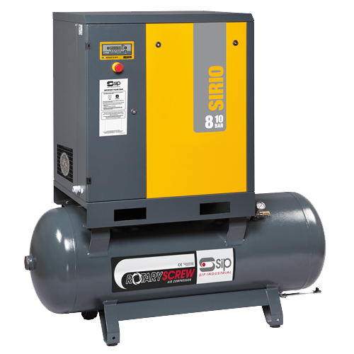 SIP 006275A Sirio -595124 Screw Compressor, Tank Capacity - 270 Litre, Max. Air Pressure - 8 Bar