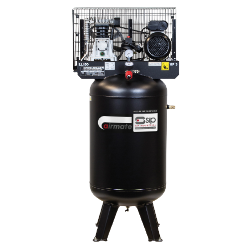 SIP 06323 VN3/150-SB Vertical Belt Drive Compressor,Tank Capacity - 50 Litre, Max. Air Pressure - 10 Bar, Re-Boxed, Grade A, 24 Months Warranty