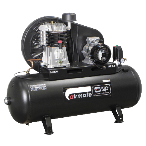 SIP 06583TN5.5/200 Compressor, Tank Capacity - 200 Litre, Max. Air Pressure - 10 Bar
