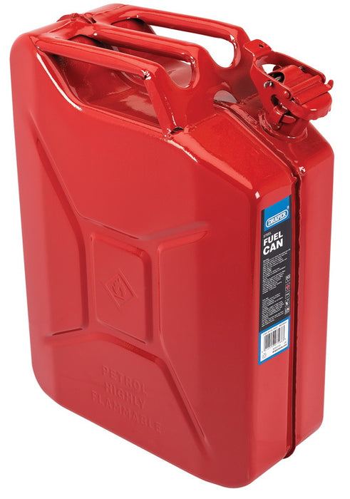 Draper 7568 Steel Fuel Can, 20L, Red