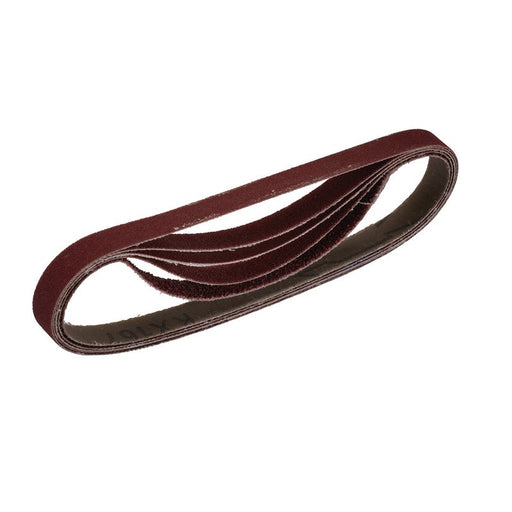 Draper Cloth Sanding Belts, 13 x 457mm, Assorted Grit - Pack of 5, 08693
