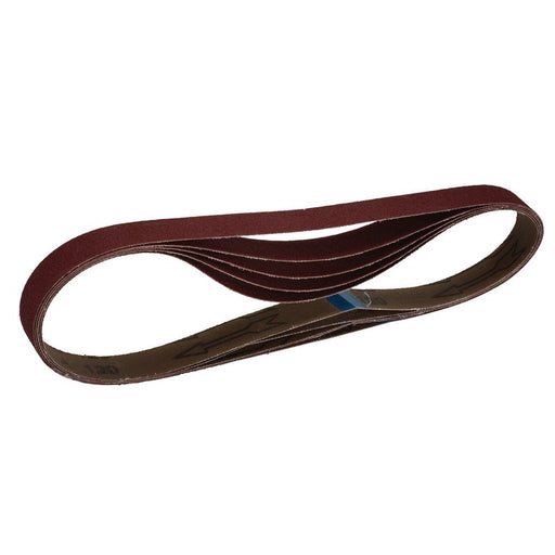 Draper Cloth Sanding Belts, 25 x 762mm, 120 Grit - Pack of 5, 08698