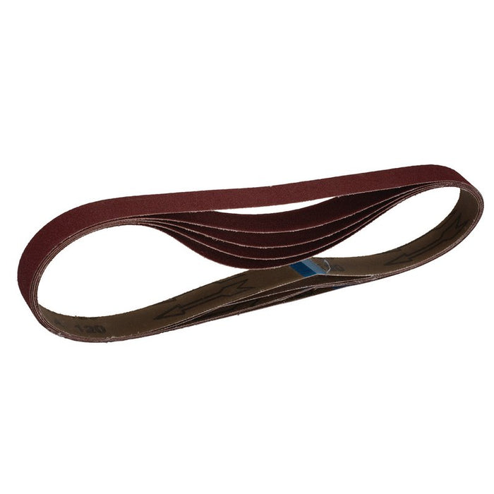 Draper Cloth Sanding Belts, 25 x 762mm, 120 Grit - Pack of 5, 08698