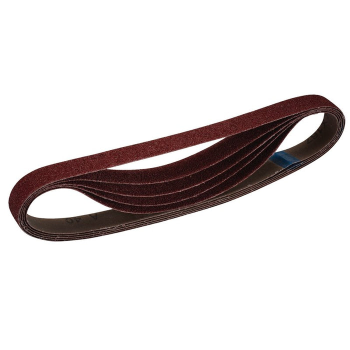 Draper Cloth Sanding Belts, 25 x 762mm, 180 Grit - Pack of 5, 08701