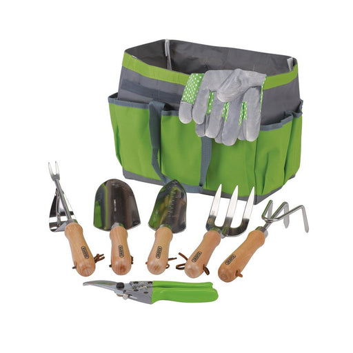Draper 8997 Stainless Steel Garden Tool Set with Storage Bag (8 Piece)