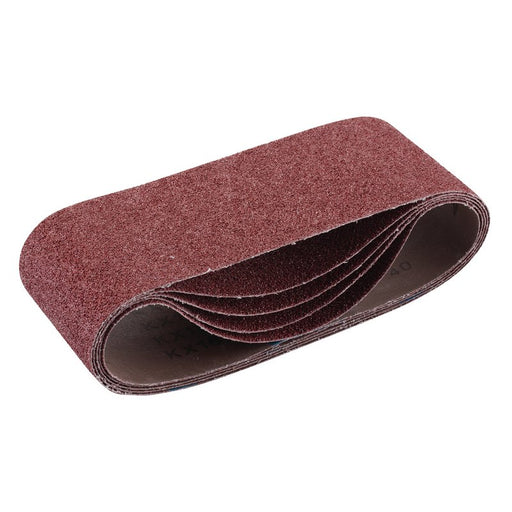 Draper Cloth Sanding Belts, 100 x 610mm, 40 Grit - Pack of 5, 09247