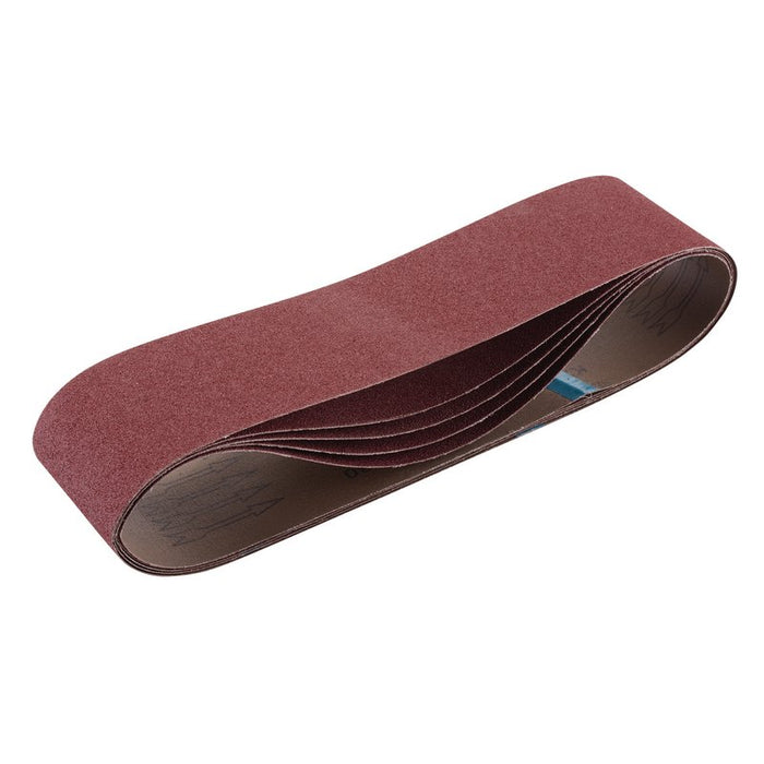 Draper Cloth Sanding Belts, 100 x 915mm, 80 Grit - Pack of 5, 09264