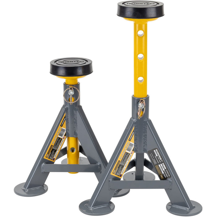 SIP 09850 WINNTEC 3 Ton Low-Profile Pin Jack Stands, Re-Boxed, Grade A, 24 Months Warranty