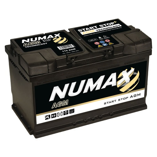 115AGM Numax AGM Car Battery 12V 80Ah, 3 Years Warranty