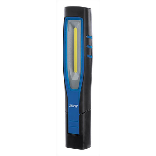 Draper 11758 COB/SMD LED Rechargeable Inspection Lamp, 7W, 700 Lumens, Blue, 1 x USB Cable, 1 x USB Charger