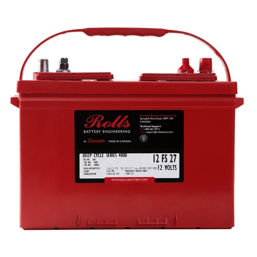 Rolls 12FS27 FS Series-12 Volt Battery 12V 105Ah, 1 Year Warranty