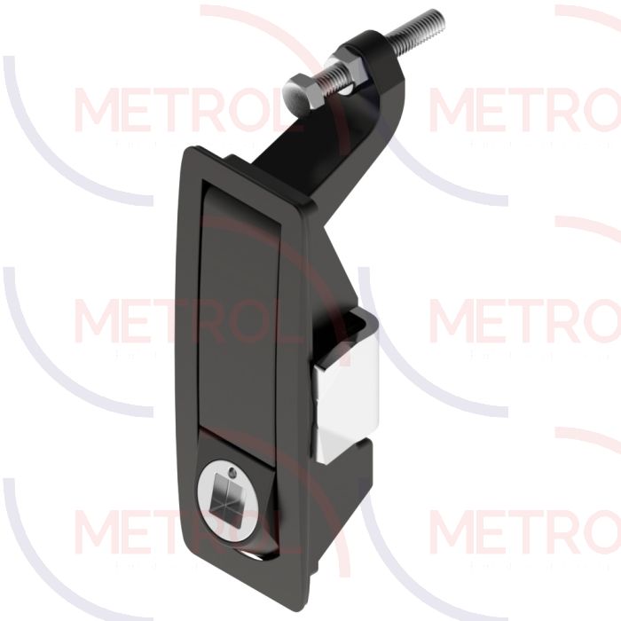1242 Square 8.5mm (Railway Standard) Lever Latch Black Powder Coated, 1-24mm Grip Range