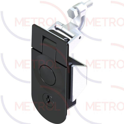 1245-3 Key CH751 Locking Black Powder Coated Lever Latch, 45-57mm Grip Range, 31-41mm Panel Thickness
