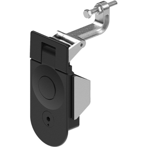 Lever Latch, Female Hexagon 4.5mm Lock, Black Powder Coated, Material Die Cast Zinc Alloy, IP40 Rated, Panel Thickness 1-11mm, Grip Range 1-14mm, Metrol - 1245-914-201