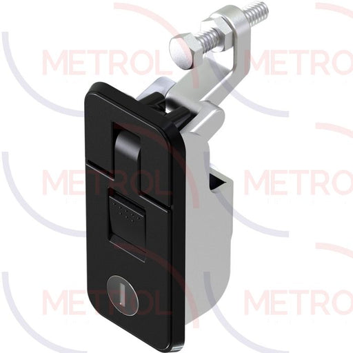 1246 Mini Key Locking 333 Black Powder Coated Lever Latch with Shutter, 1-25mm Grip Range