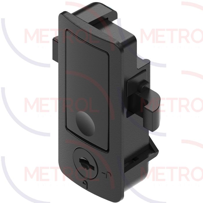 1249 Key CH751 Locking Slam Latch Black Plastic, 1.2-3.2mm Panel Thickness