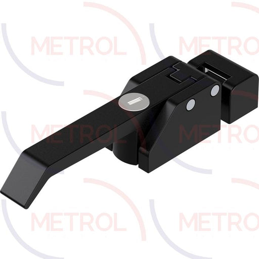 1271 Over-Centre Draw Latch Handle, Key CH751 Locking, Black Powder Coated