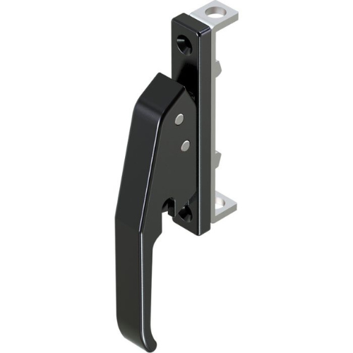 Lever Handle Lock, Padlockable Black Powder Coated, Die Cast Zinc Alloy, Metrol - 1321-10
