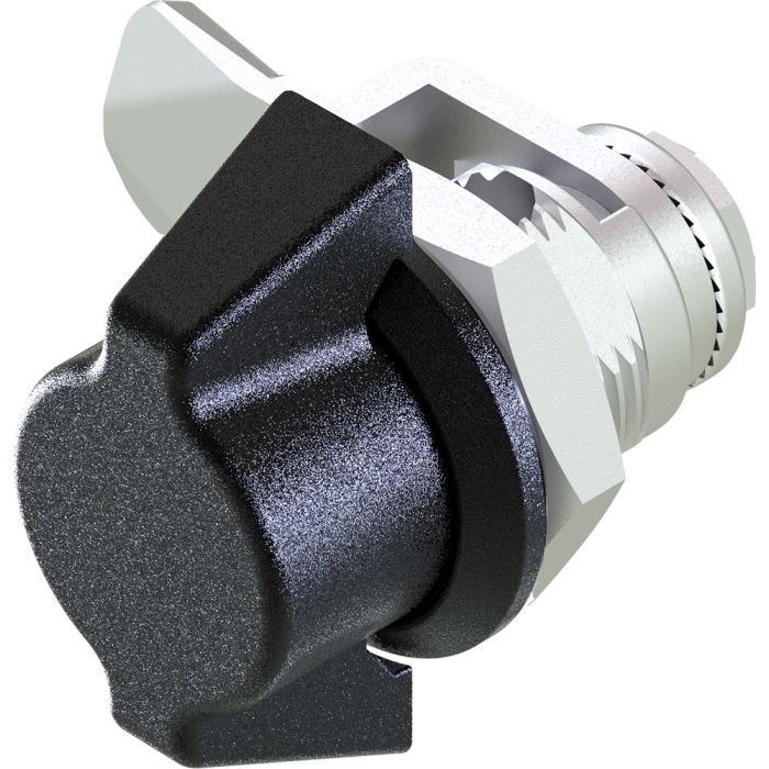 1402 Non Locking Mini Wing Handle Quarter Turn Lock Black Textured Powder Coated, 7.5mm Grip Height