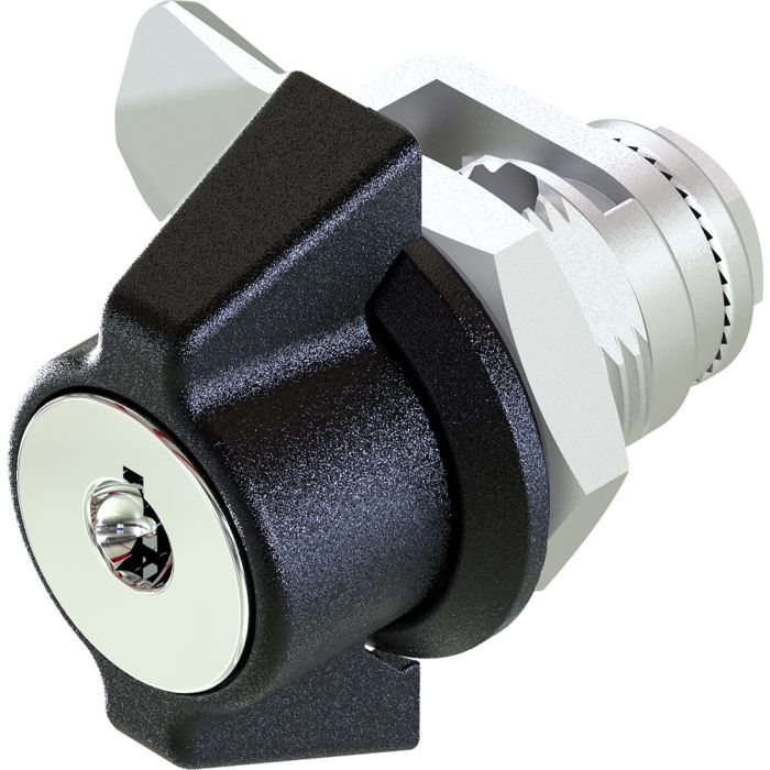 1402 Key Locking 2233 Mini Wing Handle Quarter Turn Lock Bright Chrome, 13.5 Grip Height