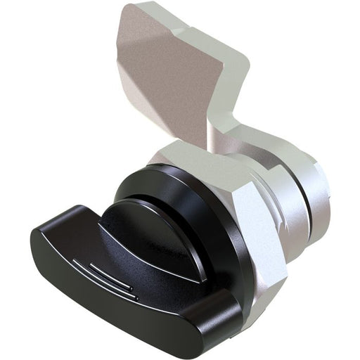 1417 Wing Knob Quarter Turn Lock with 18mm Grip Height Black Powder Coated
