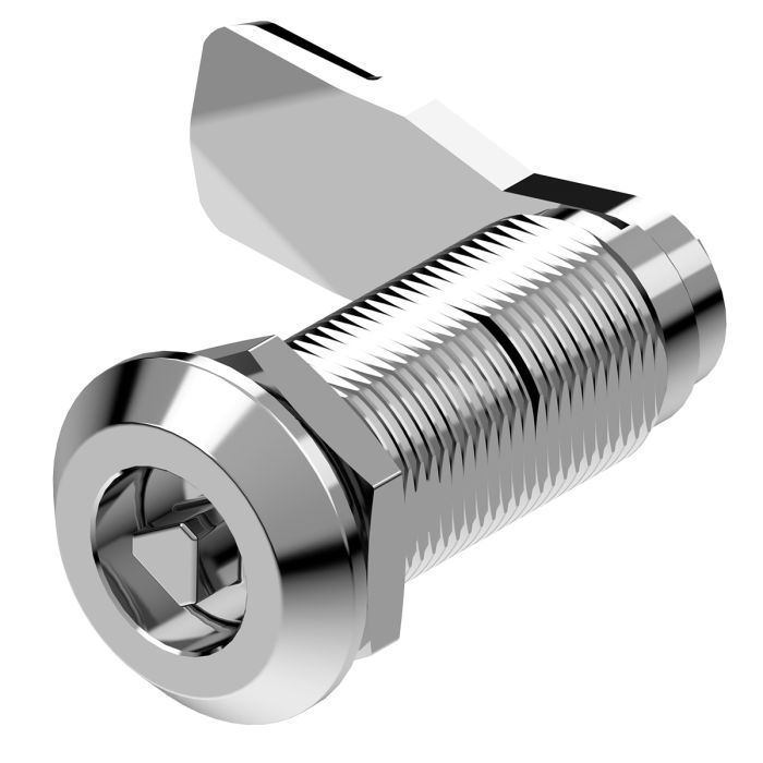 1420-50 Quarter Turn Tri Lock 7mm Triangle with 50mm Grip Height Bright Chrome