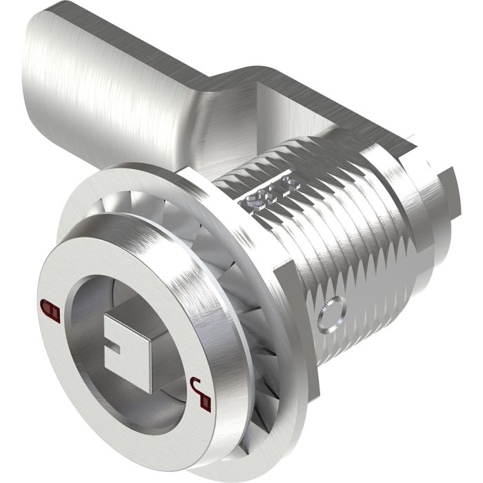 Stainless Steel 316 Compression Latch 7mm Square Cylinder with 31mm Grip Height, Metrol -1427-047-316x