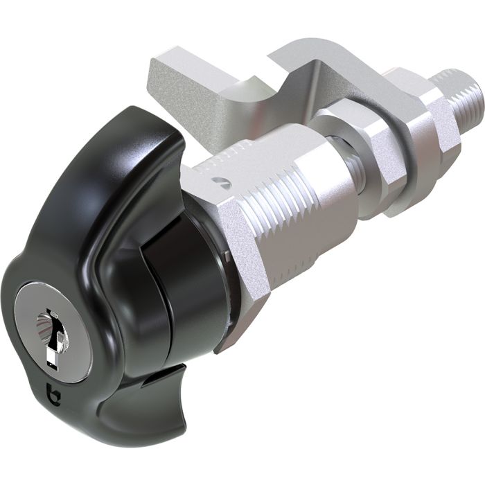 Key Locking CH751 Wing Knob Compression Latch with Adjustable Grip Black Powder Coated, Metrol -1437-110