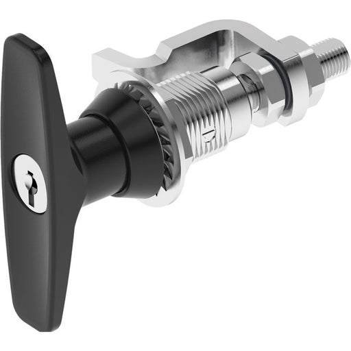 Key Locking CH751 T Handle Compression Latch with Adjustable Grip Black Powder Coated, Metrol -1439-110