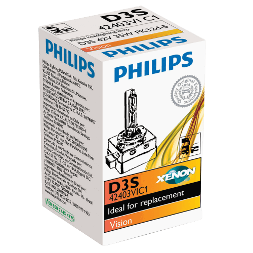 D3S Philips Vision Standard Replacement 35W 4300K Xenon HID Bulb