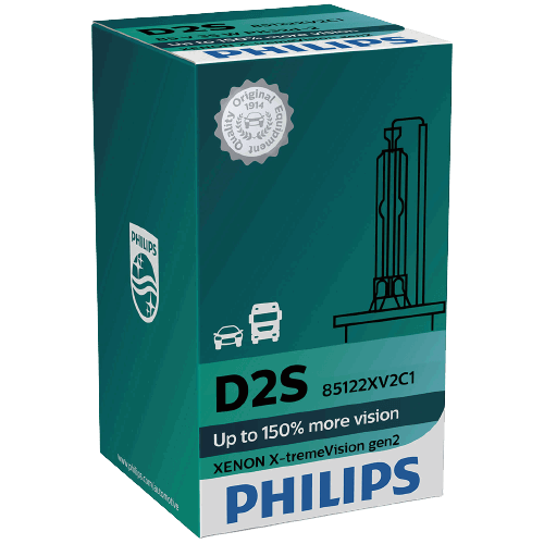 D2S Philips X-treme Vision Gen2 35W 4800K Xenon HID Bulb