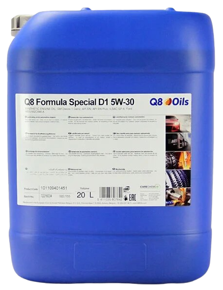 Q8 Oils Formula Special D1 5W-30, Car-Van Engine Oil - 20 Litre