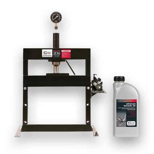 SIP Combo03650 10 Tonne Shop Bench Press + 1ltr Advanced Hydraulic Oil (combo)