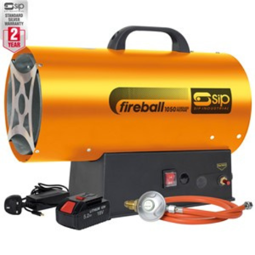 SIP 09279 Fireball 1050 Cordless Propane Heater, Ex-Showroom, Grade B, 12 Months Warranty