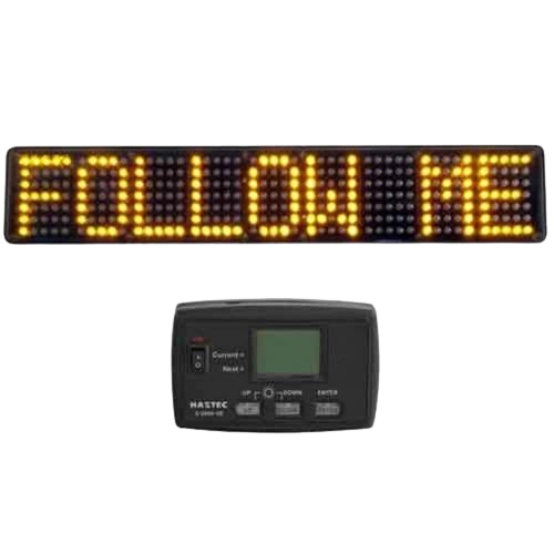 Message Sign with Rotary Switch Controller - 9x70mm High Character - Haztec, 5-9305-99-x