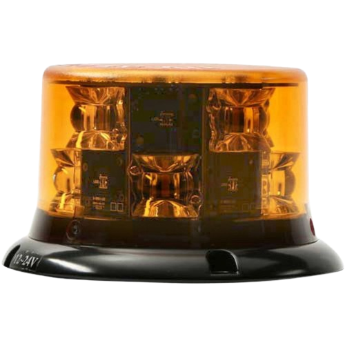 Beacon with 8 LEDs - Low Profile - R65 Rated - Class 1 - Amber Colour - Permanent Mount - Haztec, 3-3552-1-EA