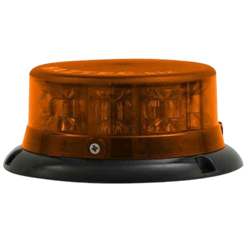 Beacon with 8 LEDs - Low Profile - R65 Rated - Class 1 - Amber Colour - Permanent Mount - Haztec, 3-3751-EA