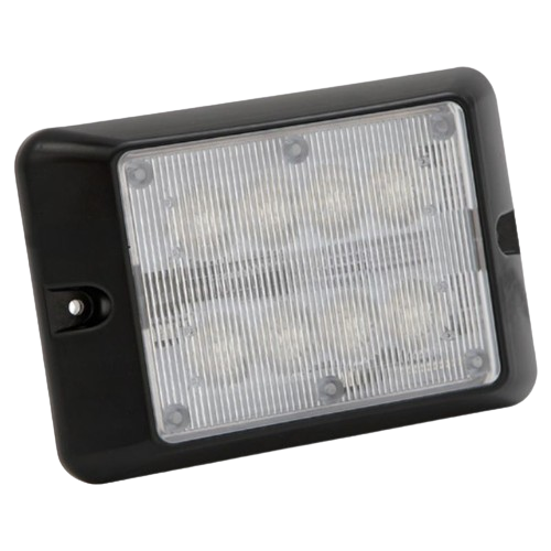 Warning Light with 8 LEDs - Low Profile - Surface Mount - R65 Rated - Class 2 - Amber Colour - Haztec, 4-10446-EA