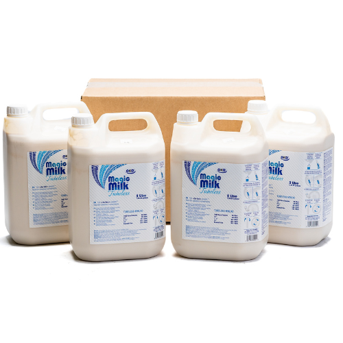 OKO OKO120 Magic Milk Tubeless Tyre Sealant, 4 x 5 Litre Cans - Seals Punctures Up to 6mm