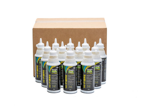 OKO OKO084 Magic Milk Hi-Fibre Race Tyre Sealant, 12 x 500ml Case - Seals Punctures Up to 7mm