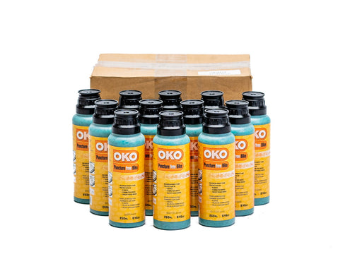 OKO OKO028 Puncture Free Bike For Tubes Tyre Sealant, 12 x 250ml - Seals Punctures Up to 4mm