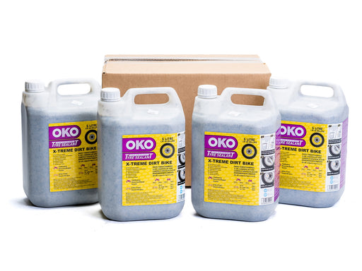 OKO OKO123 X-Treme Dirt-Bike Tyre Sealant, 4 x 5 Litre Can - Seals Punctures Up to 7mm