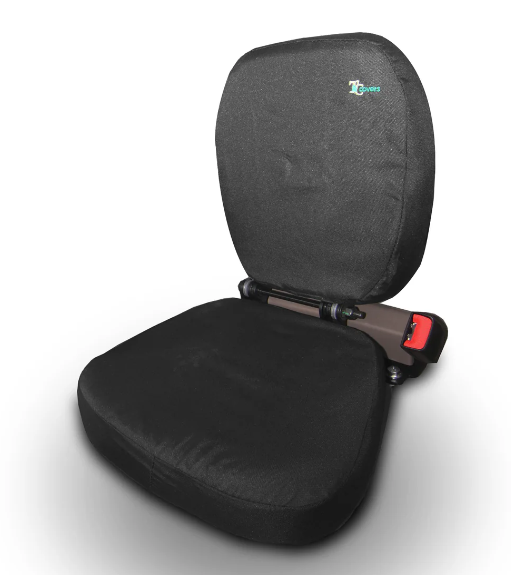 Tailored Seat Cover For John Deere Folding Passenger Seat, Black, Town & Country - JDFTBLK